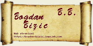 Bogdan Bižić vizit kartica